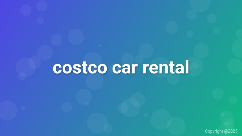 costco car rental